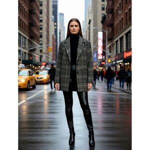 Karen Kane‎ Plaid Oversized Blazer Size L